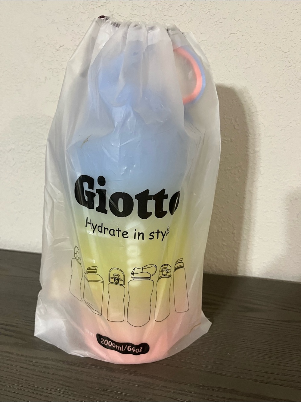 OTTO Gradient Pink Blue Yellow Bottle Tote